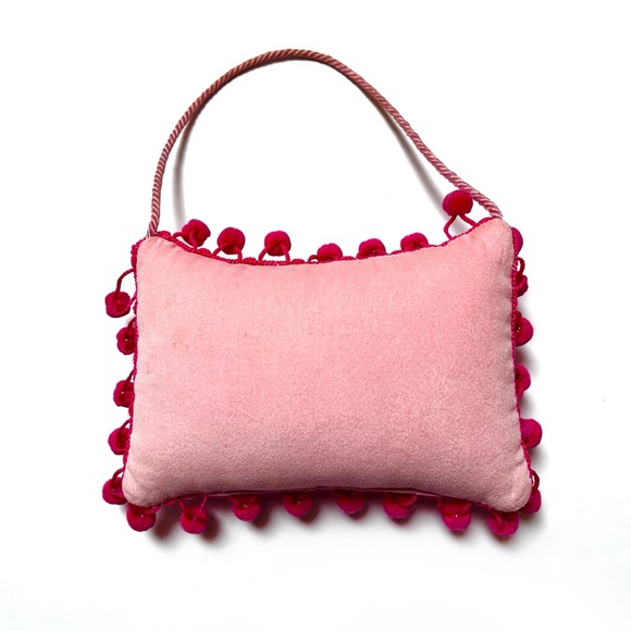 Please Knock Velvet Hanging Pillow - Picture 4 of 5